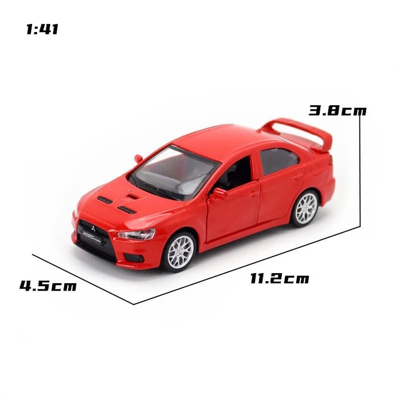1:41 Mitsubishis JDM Lancer Evolution X Alloy Car Diecasts & Toy Vehicles Car Model Miniature Scale Model Car For Children - Thumbnail 2